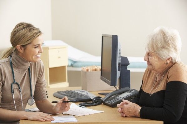 A patient in a doctor's appointment